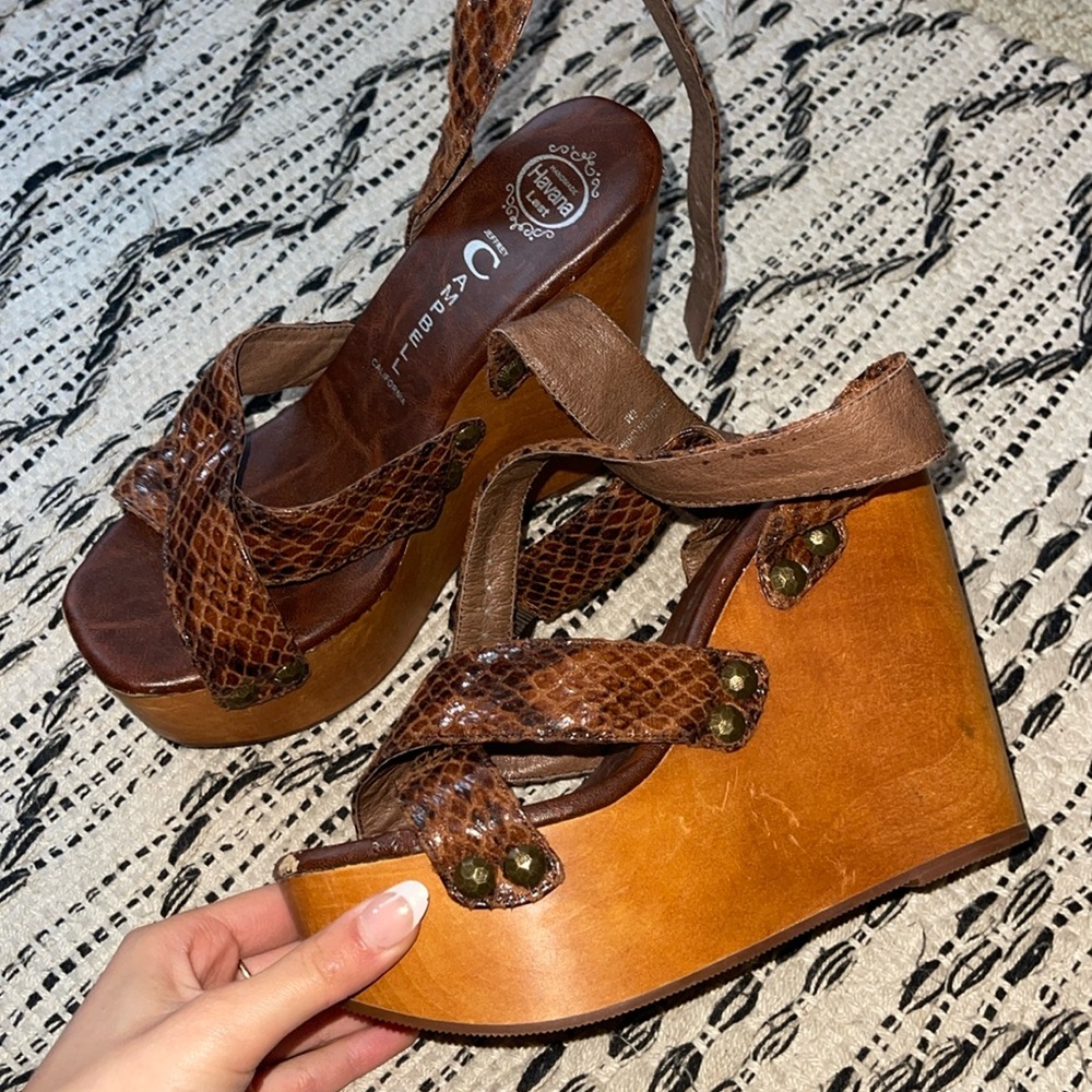 Jeffrey Campbell platform wood heels